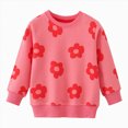 thumbnail image 1 of Splozh Shirt for Girls 2T 3T 4T 5T 6T 7T Toddler Sweatshirt Boys Girls Crewneck Pullover Tops Long Sleeve T Shirt Fall Winter Clothes,Pink,7 Years, 1 of 9