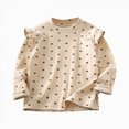 thumbnail image 1 of Splozh Shirts for Kids 1-9 Years Girls Fall Winter Flowers Shirt Girls Fly Sleeve Fall T Shirt Little Girl Shirt,White,12-18 Months, 1 of 9