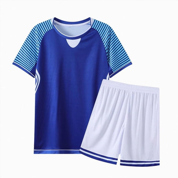 Splozh Short Sets for Boys Summer Outfits Toddler Boy Clothes 2 Piece T-Shirt and Shorts Clothing Sets,Blue,11-12 Years