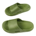 thumbnail image 1 of Splozh Slide Sandals for Kids Child Slippers Non Slip Summer Indoor Home Solid Color Flat Bottom Cool Slippers Shoes Green,US 4.5, 1 of 5