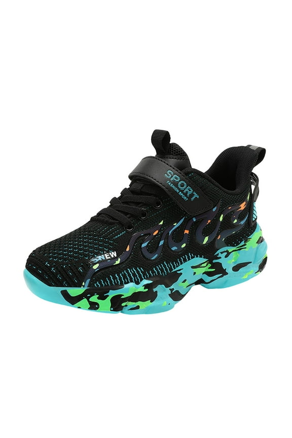 Sports Shoes Toddler Kids Shoes Boys Girls Breathable Sneakers Athletic Running Shoes Basketball Shoes Black,US 4