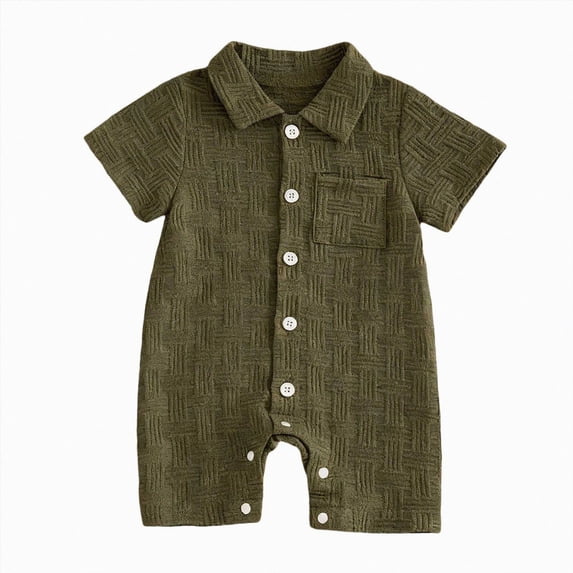 Splozh Summer Rompers Short Sleeve Bodysuit Cotton for 0-24 Month Baby Boys Girls Summer Wear Outfits for Baby Girls,Green,12-18 Months