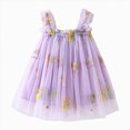 thumbnail image 1 of Splozh Summer Wedding Guest Dress Baby Girl First Birthday Outfit Cake Smash 1st Birthday Dress Tulle Tutu Dress,Purple,3-4 Years, 1 of 5