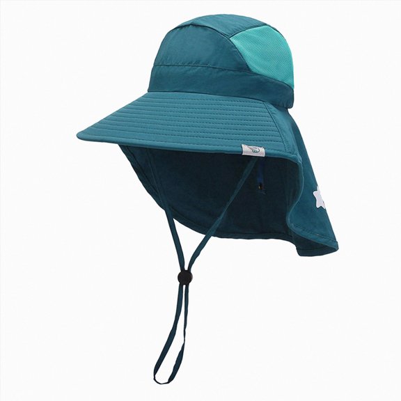 Splozh Sun Hats for Babies Summer Wide Brim Cute Adjustable Sun Protection Bucket Hat Baby Hat Infant Sun Hat,Green,One Size