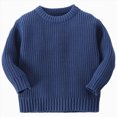 thumbnail image 1 of Splozh Sweaters for Girls 6 12 18 24 Months 3T 4T 5T Toddler Baby Clothing Baby Sweater Infant Boy Girl Fall Winter Loose Knitted Sweater,Dark Blue,2-3 Years, 1 of 8