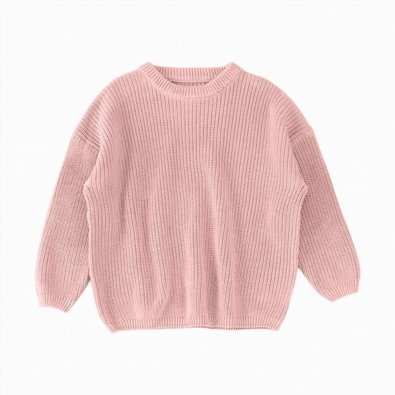Splozh Sweaters for Kids Baby Girl Boy Knit Sweater Blouse Pullover Sweatshirt Warm Crewneck Long Sleeve Tops for Infant Toddler,Watermelon Red,3-4 Years