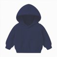 thumbnail image 1 of Splozh Sweatshirt Kids 1T 2T 3T 4T 5T 6T Toddler Girls Fleece Hoodie Fall Spring Sweatshirt with Pocket Cute Top,Navy,3-4 Years, 1 of 3