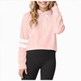 thumbnail image 1 of Splozh Sweatshirt for Teen Girls Kids Crop Tops Girls Long Sleeve Fashion Hoodies Pullover Sweatshirts Printed Suitable for 3-14 Years,Pink,12-13 Years, 1 of 6