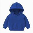 thumbnail image 1 of Splozh Sweatshirt for Girls 1T 2T 3T 4T 5T 6T Toddler Girls Fleece Hoodie Fall Spring Sweatshirt with Pocket Cute Top,Blue,5-6 Years, 1 of 3
