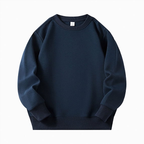 Splozh Sweatshirts for Boys Girls Clothes Comfortable Warm Hoodless Sweatshirt Fashionable Printed Casual Sweatshirt,Navy,4-5 Years