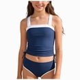 thumbnail image 1 of Splozh Swim Suits for Teen Girls Two Piece Tankini, Stylish Bathing Suits for Juniors Summer Swimwear Blue,15-16 Years, 1 of 6
