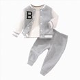 thumbnail image 1 of Splozh Teen Boy Outfits Toddler Baby Boy Clothes Graphic Sweatshirt Pants Set Outfit Toddler Baby Boy Outfit Fall Winter,Grey,12-18 Months, 1 of 7