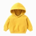 thumbnail image 1 of Splozh Teen Girl Hoodies 1T 2T 3T 4T 5T 6T Toddler Girls Fleece Hoodie Fall Spring Sweatshirt with Pocket Cute Top,Yellow,18-24 Months, 1 of 3