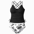 thumbnail image 1 of Splozh Teen Girl Tankini Swimsuits Two Piece Set, Cute Bathing Suits for Juniors Summer Beach Swimwear Black,11-12 Years, 1 of 6