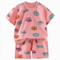 thumbnail image 1 of Splozh Toddler Baby Boy Clothes 6 12 18 24 Months 3T 4T 5T 6T Summer Short Sleeve Trucks Print T-Shirt Tops Shorts Set Casual Outfit,Pink,3-4 Years, 1 of 8