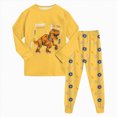 thumbnail image 1 of Splozh Toddler Baby Boy Clothes Outfits Long Sleeve Solid Graphic Tees 2 Piece Sweatsuit Set, Joggers Pants Winter Clothes,Yellow,2-3 Years, 1 of 7