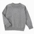 thumbnail image 1 of Splozh Toddler Baby Girl Boy Knit Sweater Round Neck Long Sleeve Pullover Sweatshirt Fall Winter Clothes,Grey,3-4 Years, 1 of 4