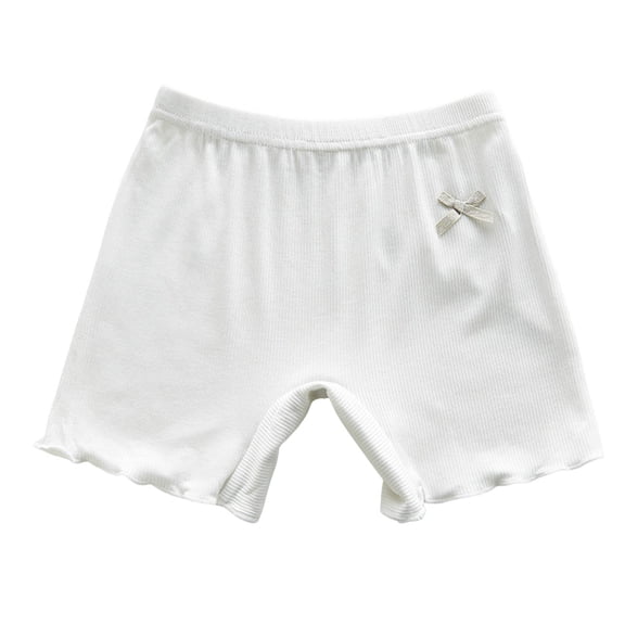 Splozh Toddler Baby Girl Shorts Infant Girl Shorts Summer Bowknot Lace Leggings Underwear Fashion for Girls Clothes White,5-6 Years