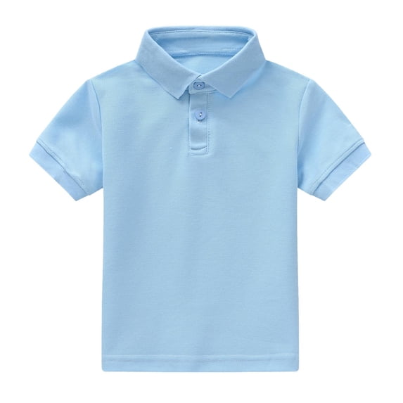 Splozh Toddler Boy Clothes Toddler Boys Short Sleeve Summer Casual Solid Gentleman Tops Holiday Shirts T Shirt Blue,5-6 Years