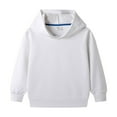 thumbnail image 1 of Splozh Toddler Boy Hooded Sweatshirt Toddler Boys Girls Hoodie Pullover Sweatshirt Hoodies Top Coat Tops Cute Sweatsuit Clothes White,5-6 Years, 1 of 4
