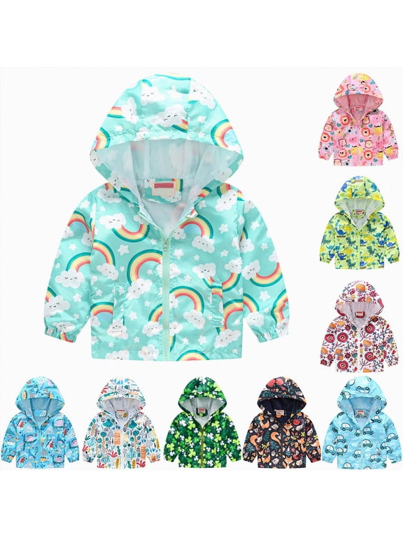 Toddler Boy Jacket 12 18 24 Months 3T 4T 5T Kids Baby Windproof Coat Hooded Print Zipper Grils Toddler Boys Fall Jacket,Pink H,2-3 Years