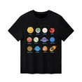 thumbnail image 1 of Splozh Toddler Boy T Shirts Toddler Kids Summer Cute Printed Boys Casual Crew Neck Short Sleeve T Shirt Tops Black,5-6 Years, 1 of 5
