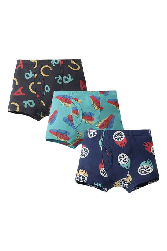 Toddler Boy Underwear Trainer Boxer Briefs for Toddlers Potty Training Underwear for Boys 3 Pack Yellow,4-5 Years