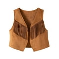 thumbnail image 1 of Splozh Toddler Boy Waistcoat Toddler Baby Girls Boys Winter Warm Vest Clothes Jacket Kids Coat Fall Winter Warm Clothes Brown,6-7 Years, 1 of 2