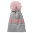 thumbnail image 1 of Splozh Toddler Boy Winter Beanie Double Layered Thickened Cute Jacquard Heart Shaped Knitted Hat for Toddler Grey,One Size, 1 of 6