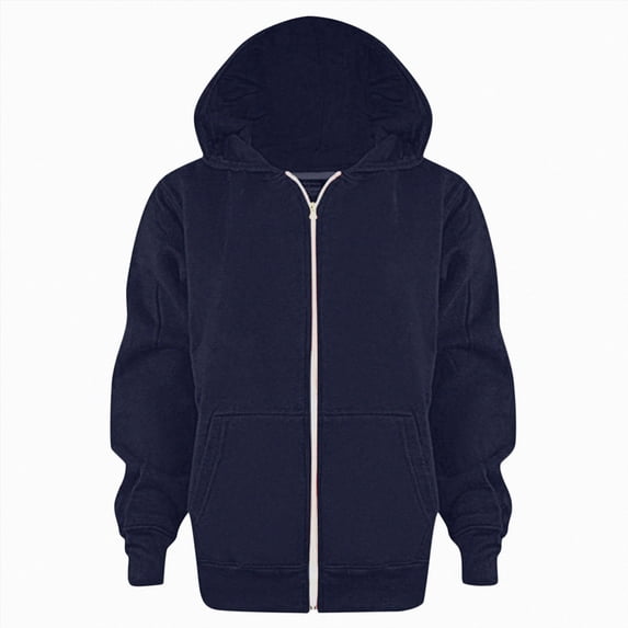 Splozh Toddler Boy Zip Up Hoodie 3-12 Years Boys Fleece Lined Zip Up Hoodies Unisex Kids Cozy Lining Sweatshirts Soft Jacket for Girls,Navy,3-4 Years
