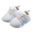 thumbnail image 1 of Splozh Toddler Boys Girls Light Up Shoes LED Flashing Lightweight Mesh Breathable Adorable Running Sneakers for Toddler and Little Kid (White, 6.5 ), 1 of 4