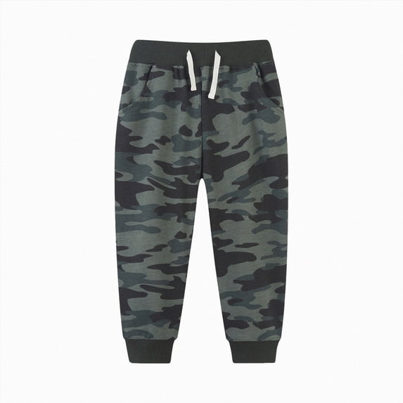 Splozh Toddler Boys Pants 2T 3T 4T 5T 6T 7T 8T Childrens Trousers for Boys with Lace Up Ankle Baby Sports Pants,Dark Green,5-6 Years