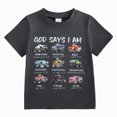 thumbnail image 1 of Splozh Toddler Clothes for Boys 1T 2T 3T 4T 5T Toddler Boys T Shirt Cotton Graphic Tees Shirts Truck Pattern,Black,18-24 Months, 1 of 6