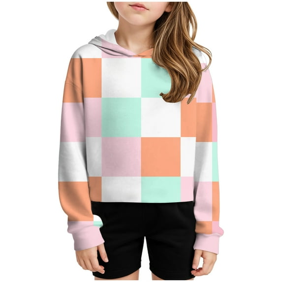 Splozh Toddler Cotton Lightweight Hoodies Girls Casual Long Sleeve Hoodies Cute Oversized Fleece Sweatshirt Tops Cute Casual Pullover Pink,7-8 Years