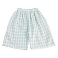 thumbnail image 1 of Splozh Toddler Girl Soccer Shorts Toddler Girl Ruffle Shorts Gingham Plaid High Waist Shorts Pants Bottoms Casual Summer Outfit 4-5 Years,Light Blue, 1 of 3