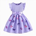 thumbnail image 1 of Splozh Toddler Girl Summer Dress 3T 4T 5T 6T 7T Sleeveless Sundress Floral Beach Dresses for Baby Girls,Purple,6-7 Years, 1 of 8