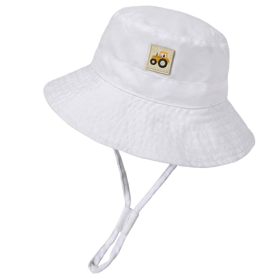 Splozh Toddler Girl Sun Hat Uv Protection Outdoor Sun Hat for Toddler Baby Kids Fishing Hat UPF 50+ Breathable Sun Hat Beach Hat White,3-10 Years