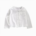 thumbnail image 1 of Splozh Toddler Girl Sweater 1T 2T 3T 4T 5T 6T Toddler Baby Girl Cardigan Sweater Long Sleeve Button Down Knit Sweater Blouse Jacket Fall Spring Knitwear Coat,White,2-3 Years, 1 of 4