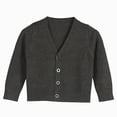 thumbnail image 1 of Splozh Toddler Girl Sweater Cardigans, Long Sleeve Coat, Soft Warm Fabric, Spring and Fall Casual Wear Girl Sweaters,Grey,5-6 Years, 1 of 9
