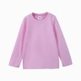 thumbnail image 1 of Splozh Toddler Girl T Shirts Fashion Soft Toddler Kids Boys Girls Long Sleeve Basic Inside T Shirt Casual Tees Shirt Tops Solid Clothes,Pink,3-4 Years, 1 of 3