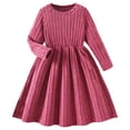 thumbnail image 1 of Splozh Toddler Girls Casual Dresses Toddler Baby Girls Fall Clothes Soft Dress Long Sleeve Winter Outfits Casual Birthday Party Wine,9-10 Years, 1 of 9
