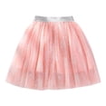 thumbnail image 1 of Splozh Toddler Girls Layered Tutu Skirt Sparkling Sequin Tulle Dance Skirts,Pink 4-5 Years, 1 of 4