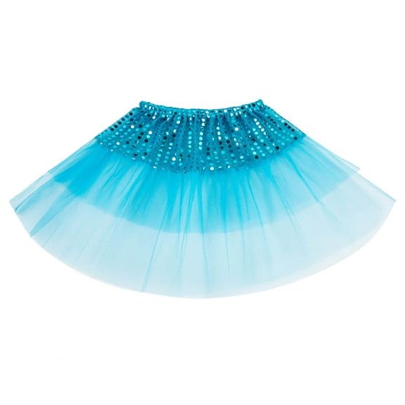 Splozh Toddler Girls Tutu Skirt Girls Lace Princess Tutu Skirt for Kids Layered Skirt Birthday Party Soft Comfort Cute Dress Light Blue,2-8 Years