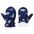 thumbnail image 1 of Splozh Toddler Gloves Baby Mittens Winter Windproof Warm Ski Gloves Thermal Fleece Water Cartoon Children's Gloves Outdoor Gloves for Boys Girls Dark Blue,6-18 Months, 1 of 6