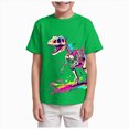 thumbnail image 1 of Splozh Toddler Shirts 2-14 Years Boys Tops Breathable Short Sleeve Dinosaur Pattern Summer Casual Top,Green,2-3 Years, 1 of 4