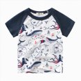thumbnail image 1 of Splozh Toddler Shirts Boys Fashion Soft Toddler Kids Baby Boys Cartoon Dinosaur Short Sleeve Crewneck T Shirts Tops Tee Clothes for 1-7 Years Graphic Tees,White,2-3 Years, 1 of 7