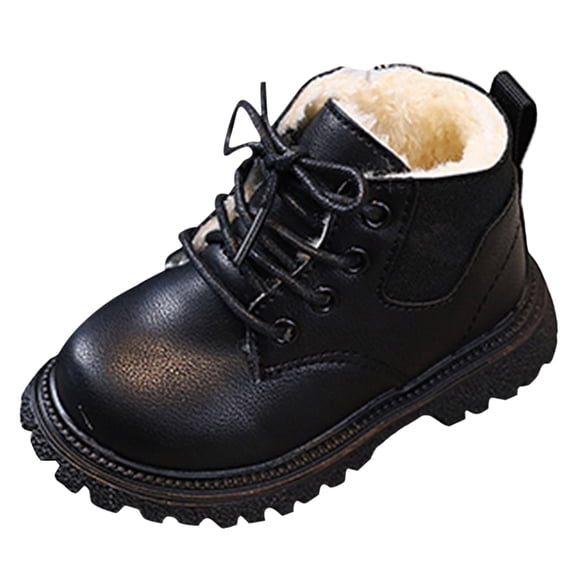 Splozh Toddler Shoes Girls Fashion Non Slip Thicken Keep Warm Comfortable Boots Toddler Shoes for Girls Black,9