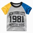 thumbnail image 1 of Splozh Toddler Short Sleeve Shirt 1-12 Years Cotton Crewneck Summer Graphic Tees for Baby Toddler Boys Shirts Boys Short Sleeve Shirt,Grey,11-12 Years, 1 of 4