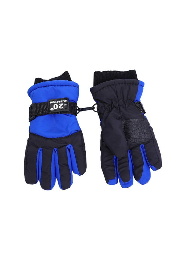 Toddler Snow Gloves Dinosaur Snow Winter Outdoor Gloves Ski Warm Skating Kids Snowboarding Windproof Kids Gloves & Mittens Blue,One Size
