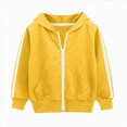 thumbnail image 1 of Splozh Toddler Sweater Boy 1-10 Years Baby Toddler Boys Girls Zip Up Hoodie Sweatshirt Unisex Cotton Hooded Jackets Coat Casual Fall Shirts Tops,Yellow,12-18 Months, 1 of 6